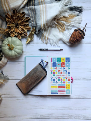 Undated - My Infinite Agenda - Coral with Teal (180 Days) - 5" x 8.25", $29