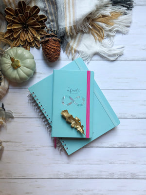 Undated - My Infinite Agenda - Coral with Teal (180 Days) - 5" x 8.25", $29