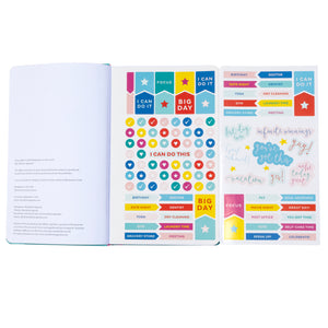 Undated - My Infinite Agenda - Coral with Teal (180 Days) - 5" x 8.25", $29