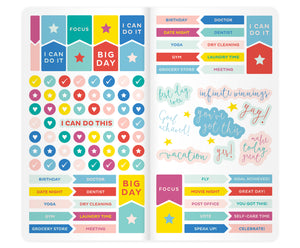 Undated - My Infinite Agenda - Coral with Teal (180 Days) - 5" x 8.25", $29