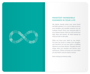 Undated - My Infinite Agenda - Coral with Teal (180 Days) - 5" x 8.25", $29