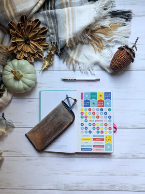 Undated - My Infinite Agenda - Periwinkle with Silver Pages (180 Days) - 5" x 8.25", $29