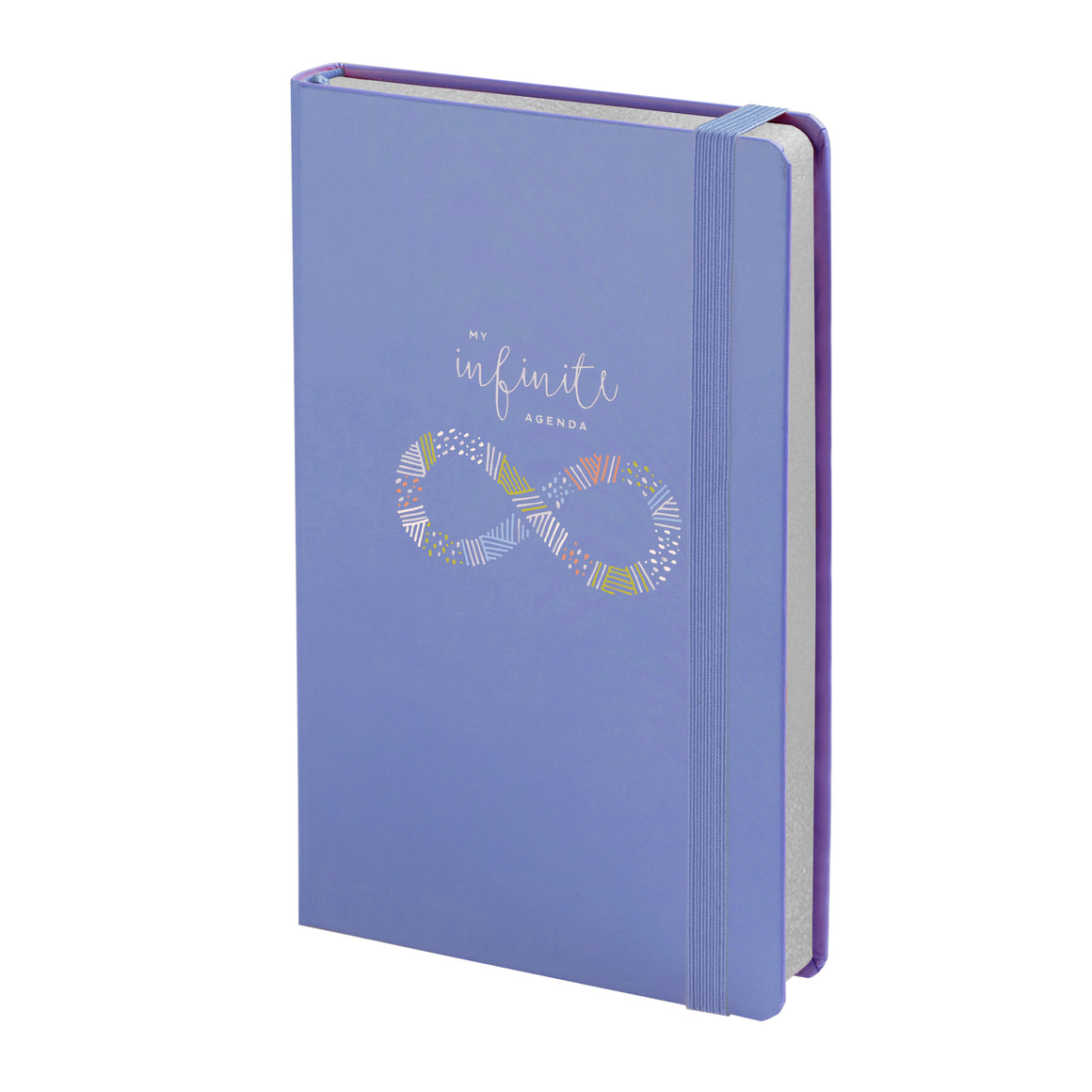 Undated - My Infinite Agenda - Periwinkle with Silver Pages (180 Days) - 5" x 8.25", $29